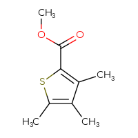 Chemical structure of methyl 3,4,5-trimethylthiophene-2-carboxylate - CSSB02495501614