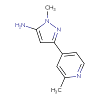 Chemical structure of 1-methyl-3-(2-methylpyridin-4-yl)-1H-pyrazol-5-amine - CSSB00012284124