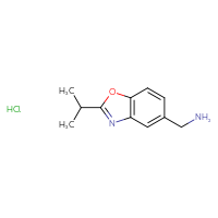 Chemical structure of 1-[2-(propan-2-yl)-1,3-benzoxazol-5-yl]methanamine hydrochloride - CSSB21408707811