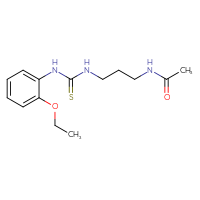 Chemical structure of N-(3-{[(2-ethoxyphenyl)carbamothioyl]amino}propyl)acetamide - CSSB01432635350