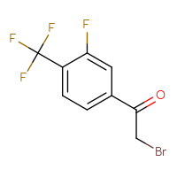 Chemical structure of 2-bromo-1-[3-fluoro-4-(trifluoromethyl)phenyl]ethan-1-one - CSSB00009813949