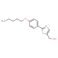 Chemical structure of {2-[4-(pentyloxy)phenyl]-1,3-thiazol-5-yl}methanol - CSSB06585350802