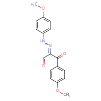 Chemical structure of 3-(4-methoxyphenyl)-2-[2-(4-methoxyphenyl)hydrazin-1-ylidene]-3-oxopropanal - CSSB02125603482