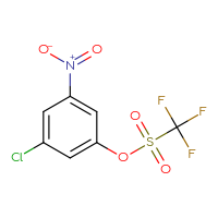 Chemical structure of 3-chloro-5-nitrophenyl trifluoromethanesulfonate - CSSB20992688502