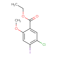 Chemical structure of ethyl 5-chloro-4-iodo-2-methoxybenzoate - CSSB00011258118