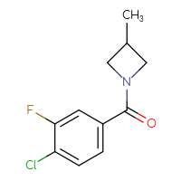 Chemical structure of 1-(4-chloro-3-fluorobenzoyl)-3-methylazetidine - CSSB00089883673