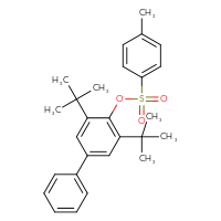 Chemical structure of 3,5-di-tert-butyl-[1,1'-biphenyl]-4-yl 4-methylbenzene-1-sulfonate - CSSB21432511325