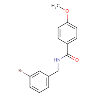 Chemical structure of N-[(3-bromophenyl)methyl]-4-methoxybenzamide - CSSB00000658145