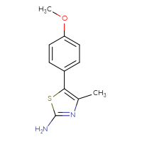 Chemical structure of 5-(4-methoxyphenyl)-4-methyl-1,3-thiazol-2-amine - CSSB00011835629