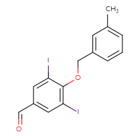 Chemical structure of 3,5-diiodo-4-[(3-methylphenyl)methoxy]benzaldehyde - CSSB00132941795