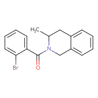 Chemical structure of 2-(2-bromobenzoyl)-3-methyl-1,2,3,4-tetrahydroisoquinoline - CSSB02041842117