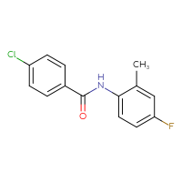Chemical structure of 4-chloro-N-(4-fluoro-2-methylphenyl)benzamide - CSSB00028002506