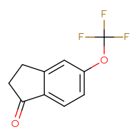 Chemical structure of 5-(trifluoromethoxy)-2,3-dihydro-1H-inden-1-one - CSSB00010133499