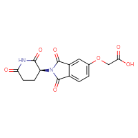 Chemical structure of 2-({2-[(3S)-2,6-dioxopiperidin-3-yl]-1,3-dioxo-2,3-dihydro-1H-isoindol-5-yl}oxy)acetic acid - CSSB21511091600
