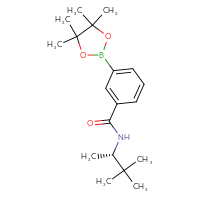 Chemical structure of N-[(2S)-3,3-dimethylbutan-2-yl]-3-(4,4,5,5-tetramethyl-1,3,2-dioxaborolan-2-yl)benzamide - CSSB21332847884