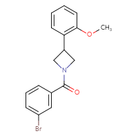 Chemical structure of 1-(3-bromobenzoyl)-3-(2-methoxyphenyl)azetidine - CSSB21432560174