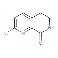 Chemical structure of 2-chloro-5,6,7,8-tetrahydro-1,7-naphthyridin-8-one - CSSB00010292254