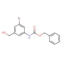 Chemical structure of benzyl N-[3-bromo-5-(hydroxymethyl)phenyl]carbamate - CSSB03496568343