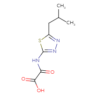 Chemical structure of {[5-(2-methylpropyl)-1,3,4-thiadiazol-2-yl]carbamoyl}formic acid - CSSB00012961393