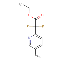 Chemical structure of ethyl 2,2-difluoro-2-(5-methylpyridin-2-yl)acetate - CSSB00010163661
