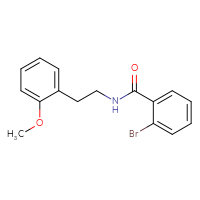 Chemical structure of 2-bromo-N-[2-(2-methoxyphenyl)ethyl]benzamide - CSSB00030830860