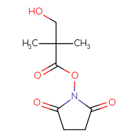 Chemical structure of 2,5-dioxopyrrolidin-1-yl 3-hydroxy-2,2-dimethylpropanoate - CSSB00033653485
