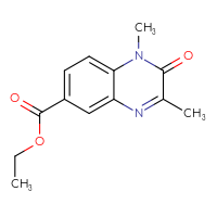 Chemical structure of ethyl 1,3-dimethyl-2-oxo-1,2-dihydroquinoxaline-6-carboxylate - CSSB01402450101