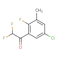 Chemical structure of 1-(5-chloro-2-fluoro-3-methylphenyl)-2,2-difluoroethan-1-one - CSSB14921407269