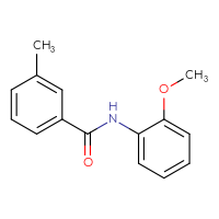 Chemical structure of N-(2-methoxyphenyl)-3-methylbenzamide - CSSB00046157356
