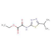 Chemical structure of ethyl {[5-(propan-2-yl)-1,3,4-thiadiazol-2-yl]carbamoyl}formate - CSSB00010368282