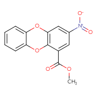 Chemical structure of methyl 3-nitrooxanthrene-1-carboxylate - CSSB00020600503