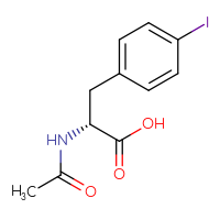 Chemical structure of (2R)-2-acetamido-3-(4-iodophenyl)propanoic acid - CSSB00009995651