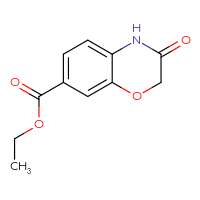 Chemical structure of ethyl 3-oxo-3,4-dihydro-2H-1,4-benzoxazine-7-carboxylate - CSSB00011212732