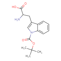 Chemical structure of 2-amino-3-{1-[(tert-butoxy)carbonyl]-1H-indol-3-yl}propanoic acid - CSSB00010479497