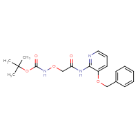 Chemical structure of tert-butyl N-({[3-(benzyloxy)pyridin-2-yl]carbamoyl}methoxy)carbamate - CSSB00502410262