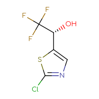 Chemical structure of (1S)-1-(2-chloro-1,3-thiazol-5-yl)-2,2,2-trifluoroethan-1-ol - CSSB00103099747