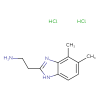 Chemical structure of 2-(4,5-dimethyl-1H-1,3-benzodiazol-2-yl)ethan-1-amine dihydrochloride - CSSB00025718135