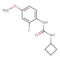 Chemical structure of 3-cyclobutyl-1-(2-fluoro-4-methoxyphenyl)urea - CSSB00067110845