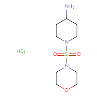 Chemical structure of 1-(morpholine-4-sulfonyl)piperidin-4-amine hydrochloride - CSSB00000757535