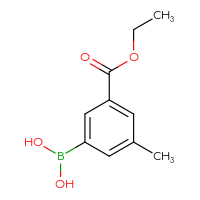 Chemical structure of [3-(ethoxycarbonyl)-5-methylphenyl]boronic acid - CSSB02517907777