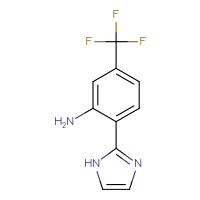 Chemical structure of 2-(1H-imidazol-2-yl)-5-(trifluoromethyl)aniline - CSSB00010214702