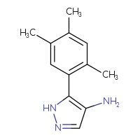 Chemical structure of 5-(2,4,5-trimethylphenyl)-1H-pyrazol-4-amine - CSSB00010922833