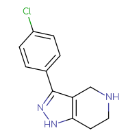Chemical structure of 3-(4-chlorophenyl)-1H,4H,5H,6H,7H-pyrazolo[4,3-c]pyridine - CSSB00010114364