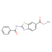 Chemical structure of methyl 2-benzamido-1,3-benzothiazole-6-carboxylate - CSSB00121595467