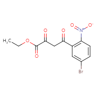 Chemical structure of ethyl 4-(5-bromo-2-nitrophenyl)-2,4-dioxobutanoate - CSSB21495871784