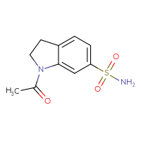 Chemical structure of 1-acetyl-2,3-dihydro-1H-indole-6-sulfonamide - CSSB00005842971