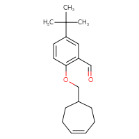Chemical structure of 5-tert-butyl-2-[(cyclohept-4-en-1-yl)methoxy]benzaldehyde - CSSB21414478300