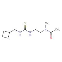 Chemical structure of N-(2-{[(cyclobutylmethyl)carbamothioyl]amino}ethyl)-N-methylacetamide - CSSB21432517378