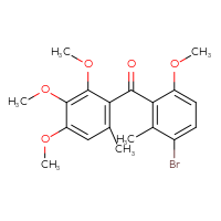 Chemical structure of (3-bromo-6-methoxy-2-methylphenyl)(2,3,4-trimethoxy-6-methylphenyl)methanone - CSSB00015232079