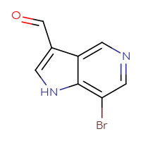 Chemical structure of 7-bromo-1H-pyrrolo[3,2-c]pyridine-3-carbaldehyde - CSSB00010289783
